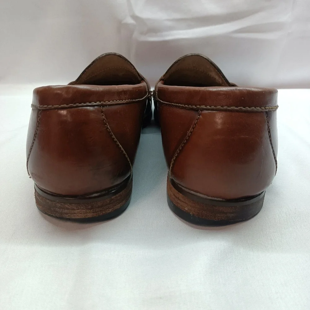 Cole Haan City Mens Brown Leather Tassel Loafers Shoes Size 9D Flex Causal